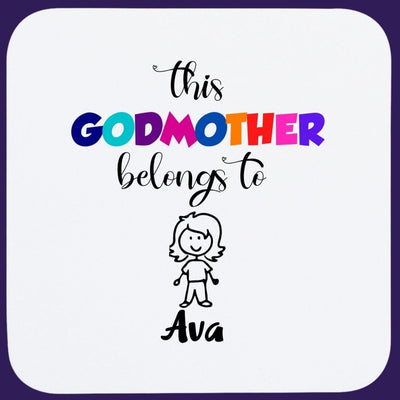 personalised godmother coaster