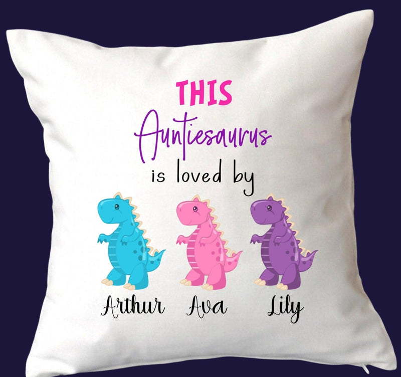 Auntiesaurus Is Loved By Custom Cushion