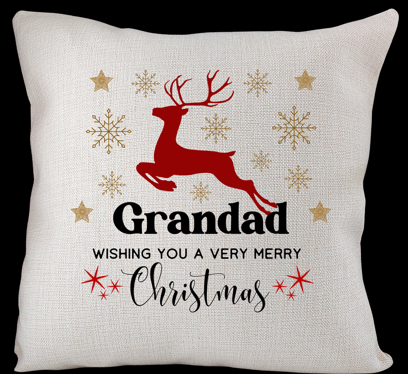 grandad christmas cushion